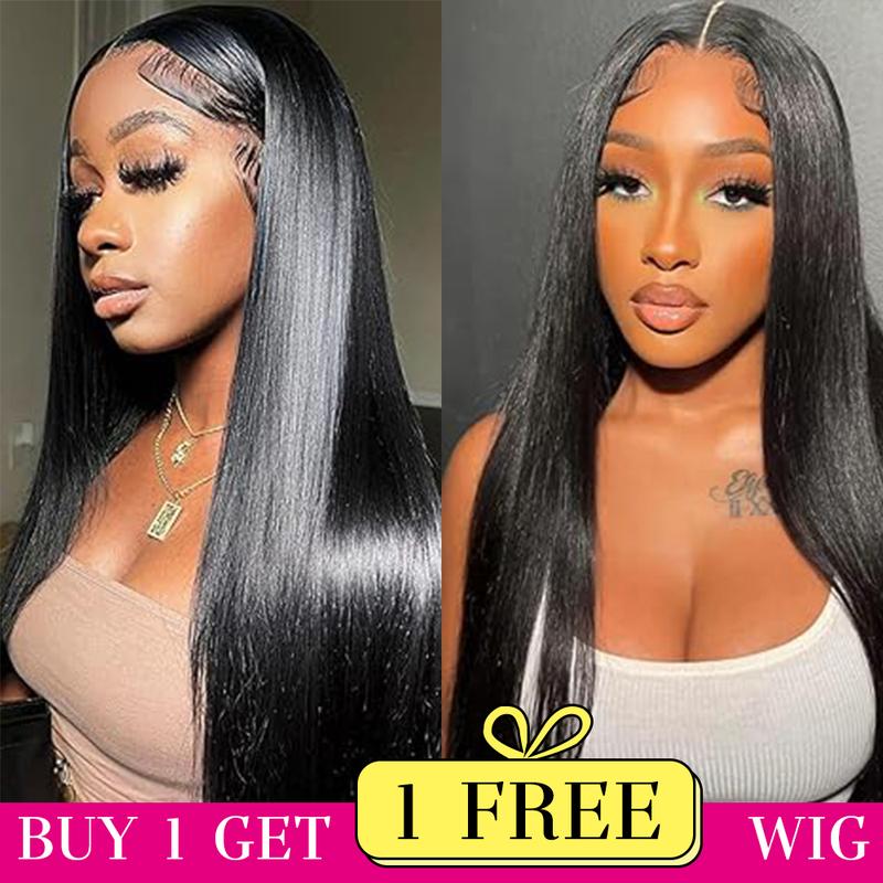 NEW[Combo sale 28"&22"]''Buy 1 get 2'' 13x4 Straight Lace Front Wigs Human Hair for Women 180 Density HD Transparent Lace Frontal Wigs For Women