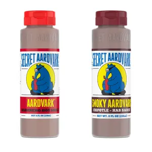 Secret Aardvark 2-pk Hot Sauce Habanero & Smoky Aardvark Chipotle-Hab Sauce 8oz