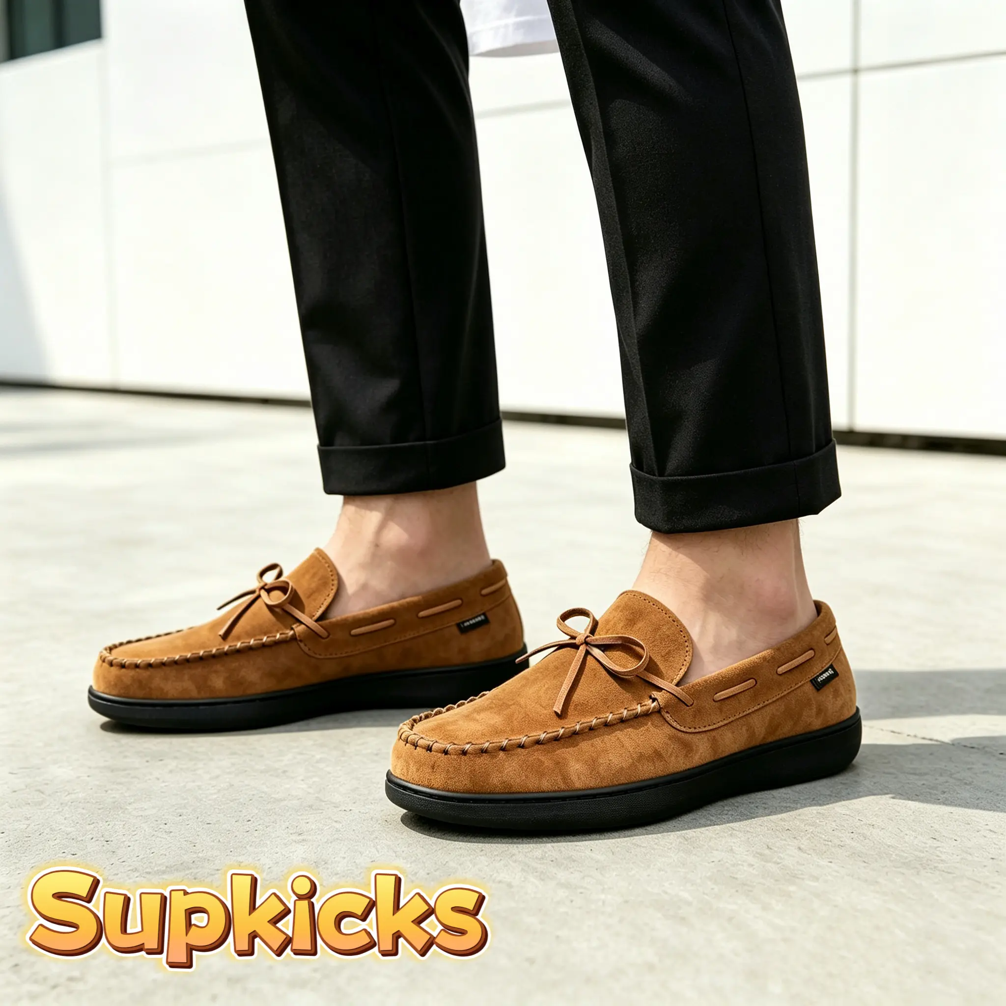 【Supkicks Fashion】2026 Men's Moccasin Slippers Foam House Shoes, Indoor and Outdoor Warm Loafer Slippers