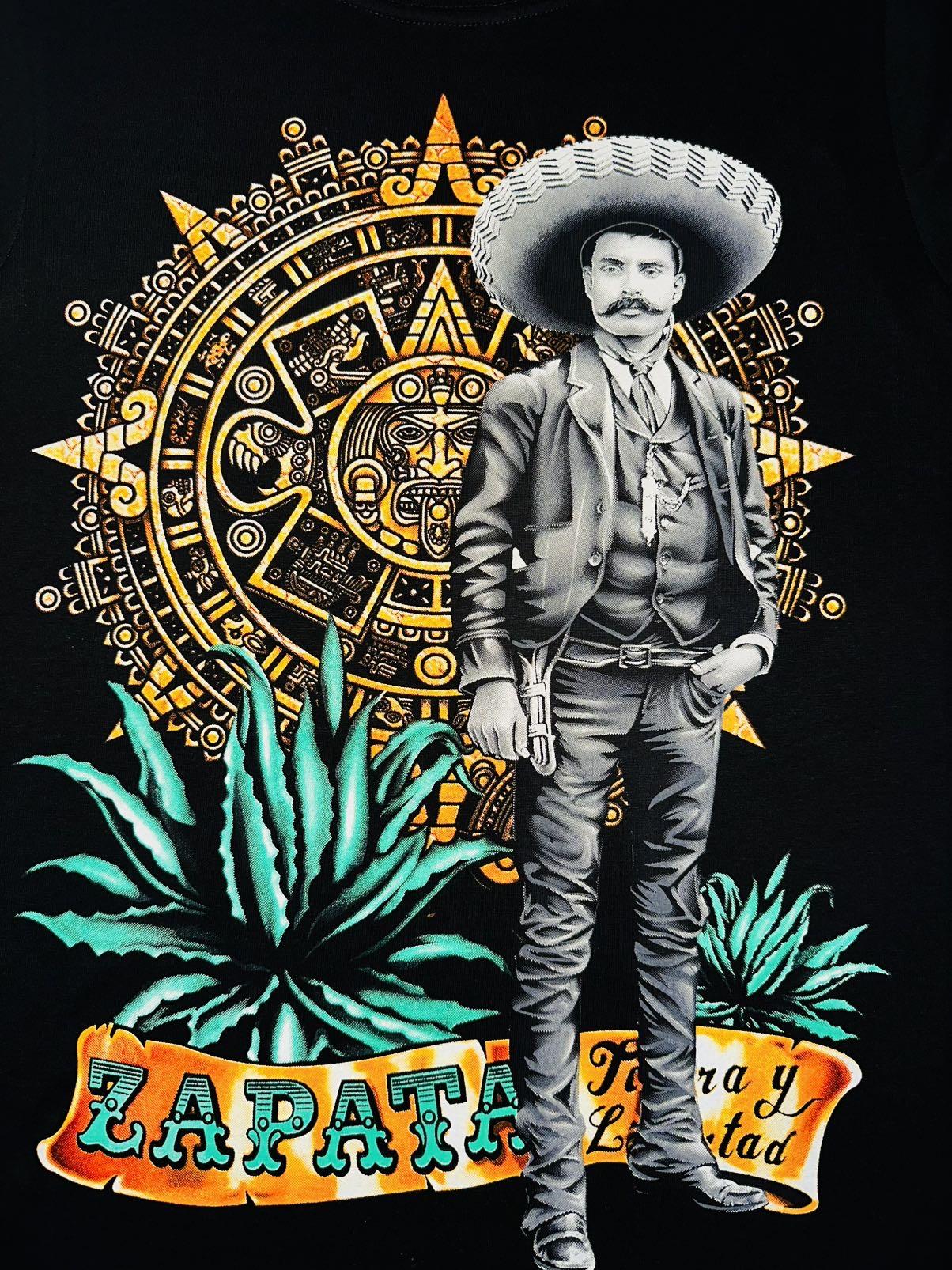 Emiliano Zapata Men's Wear T-shirt Neon Design - Authentic Men's Top - Menswear Stylish Tshirt