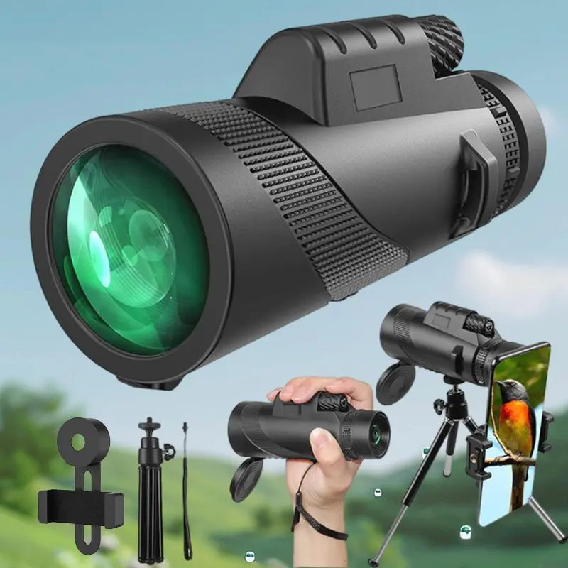 10x42 Monocular, High Magnification Monocular Telescope, Lightweight Design Monocular Telescope for Bird Watching & Outdoor Adventure