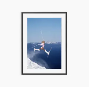 Old Money Ski Poster – Verbier Fashion Photography Wall Art, Luxury Alpine Decor