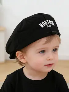 Baby Beret Hat for Boys & Girls, Adjustable Sun Protection Cap, Stylish Letter Design, Perfect for Outdoor Activities, Ages 1-3, Bonnet, Sun Bonnets, Sun Hats for Toddlers