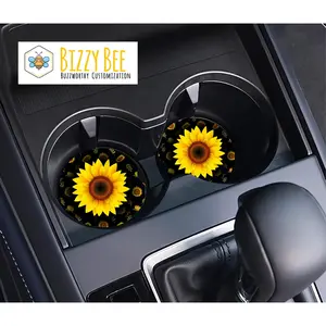 Car Coasters - 2pk - Sunflower
