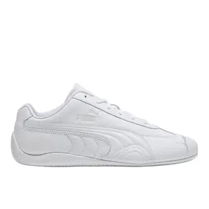PUMA Mens Speedcat Full Leather Lace Up Sneakers Shoes Casual - White