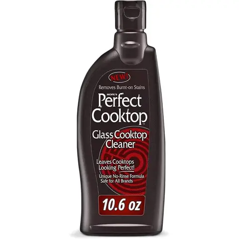 HOPE'S Perfect Household Kitchen Cleaner - 10.6 oz Cleaning Supply, Fast-Acting Burnt-On Gone Stain Cleaner, Scratch-Safe No-Rinse Grease Loosener, All Brands Glass/Ceramic Cooktop Essential
