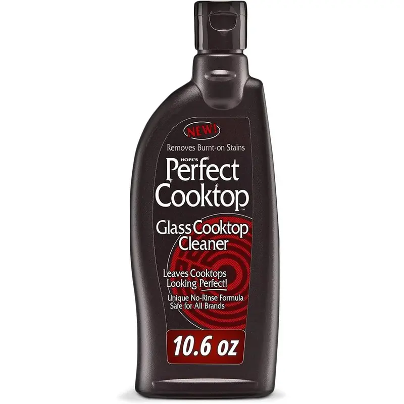 HOPE'S Perfect Household Kitchen Cleaner - 10.6 oz Cleaning Supply, Fast-Acting Burnt-On Gone Stain Cleaner, Scratch-Safe No-Rinse Grease Loosener, All Brands Glass/Ceramic Cooktop Essential