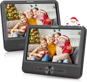 7.5’’ Dual Car DVD Player, Portable DVD Player for Car with 5H Battery, Last Memory, AV Out & in, Support USB/SD/Sync TV (1 Player+1 Monitor)