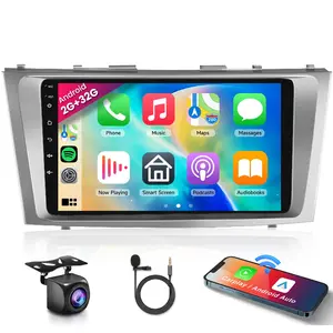 2+32G Android 13 Car Stereo for Toyota Camry 2006 2007 2008 2009 2010 2011, 9 Inch HD Touchscreen Radio, Wireless CarPlay Android Auto GPS WiFi Bluetooth FM/RDS SWC Dual USB HD Backup Camera