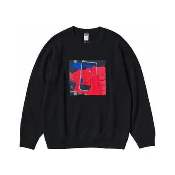KAWS x Uniqlo Warhol Graphic Sweatshirt Black Men's