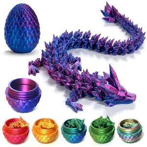 Dragon Egg,12 inch Dragon in Egg Dragon 3D Printed Flexible Dragon Fidget Toy Collection Easter Gifts for Kids Home Decor