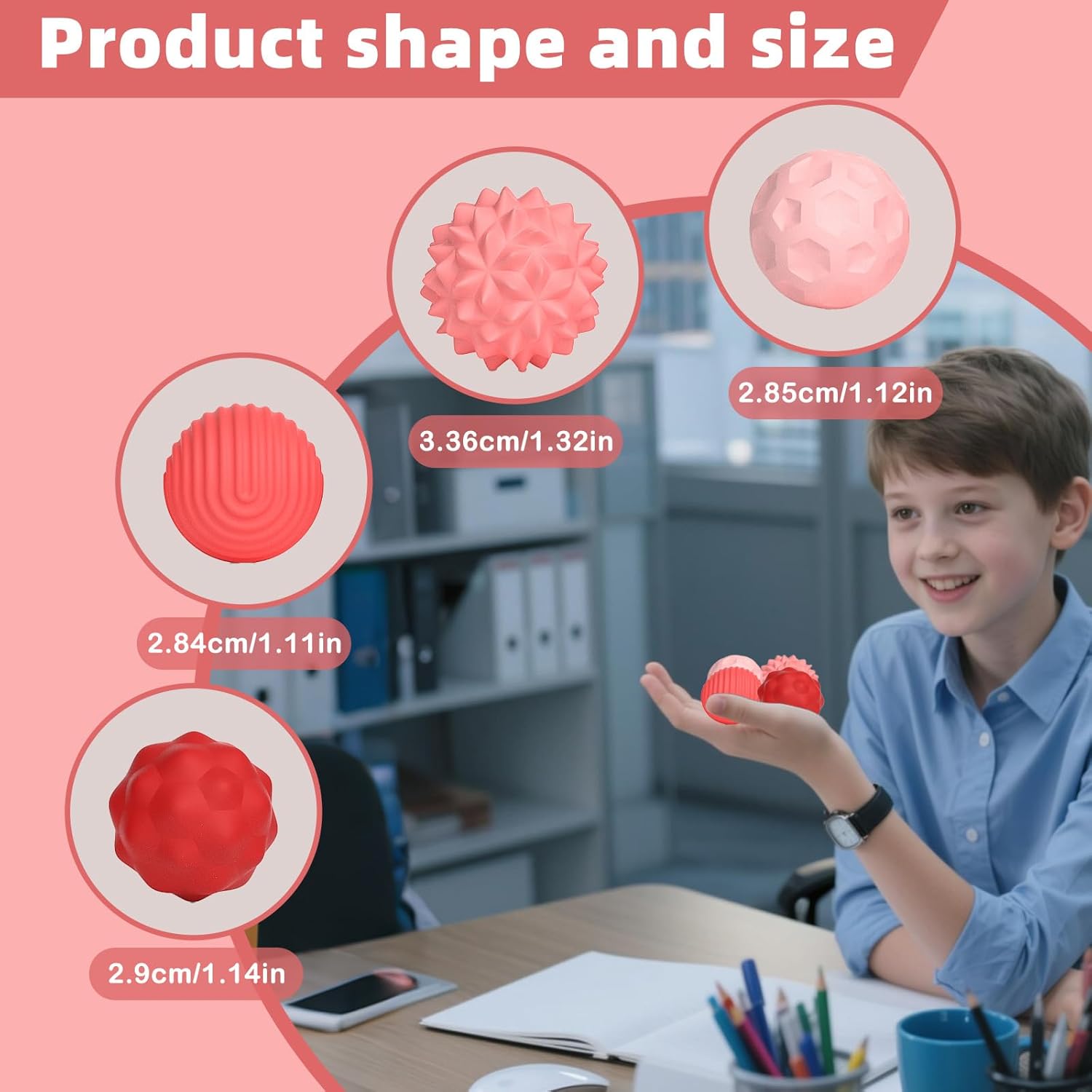 Silicone Magnetic Balls Fidget Toys for Adults & Teens, 4PCS Stress Relief Sensory Toys for Autism ADHD Anxiety Fun Textures Gadgets Office Desk Toy for Kids Adults