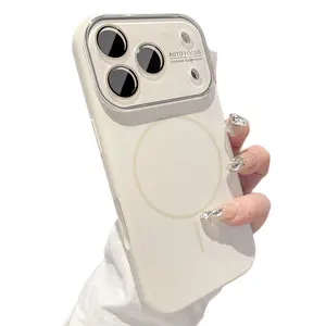 Suitable for iPhone 17 Pro Max Liquid Magnetic Case with Lens Protector for Apple 17 17Pro 16ProMax 16Pro 16 15ProMax 15Pro 15, Mobile Accessory, Sleek Design, Stylish Cover, Flexible Case, Scratchresistant, Magnetic Cover