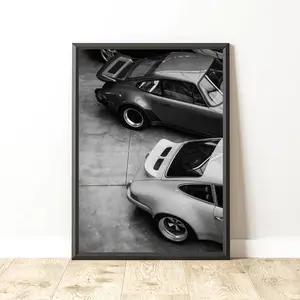 Vintage Car Poster Classic Iconic Sports Car Wall Art Old Car Print
