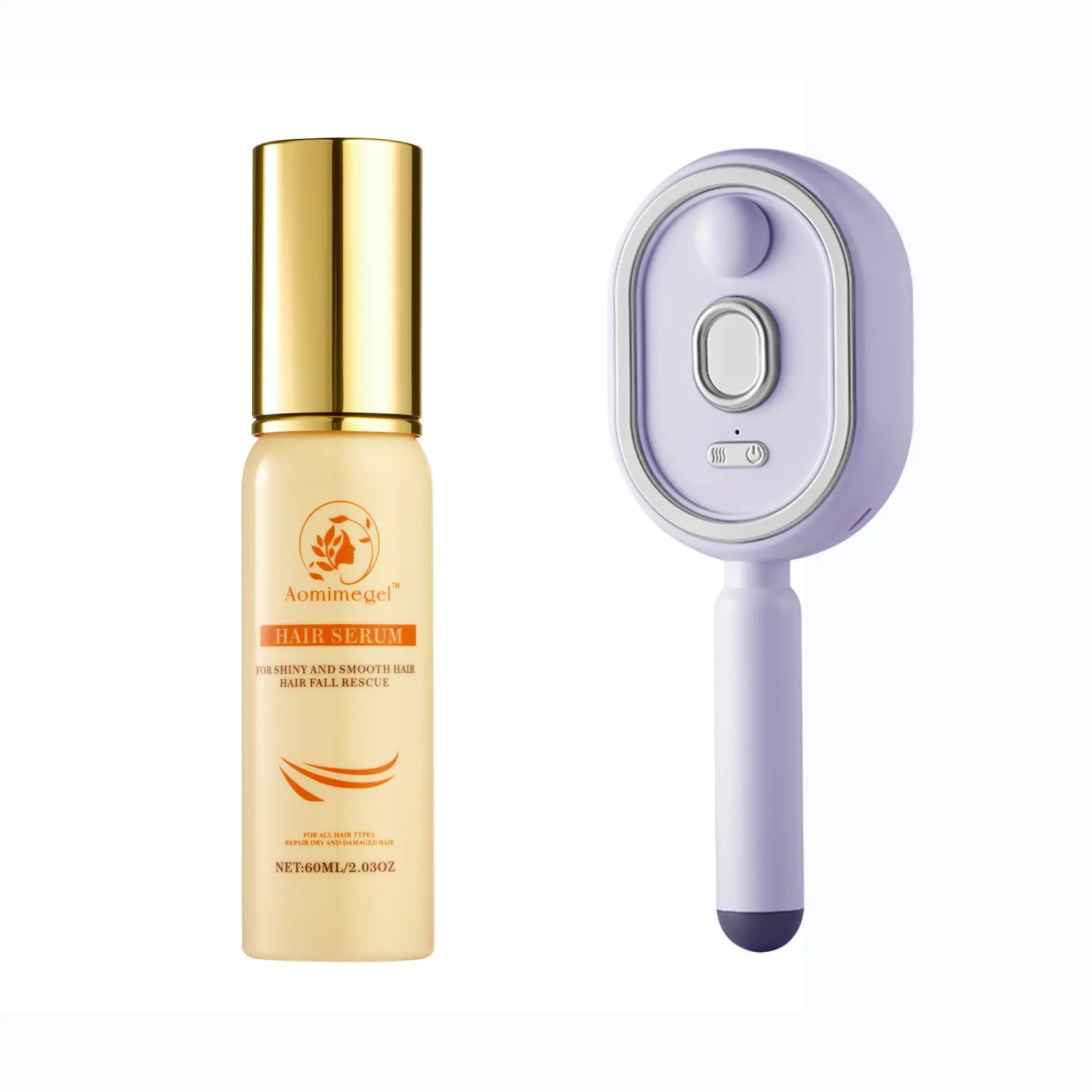 Aomimegel Moroccan Argan Oil Hair Serum 60ml - Cold Pressed Weightless Repair Oil for Dry Damaged Adults' Hair, Plant-Based Cruelty Free Haircare Moisture Moisturizer, Natural Soft Treatment