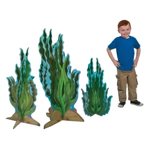 28" - 44 3/4" 3D Underwater Seaweed Green Cardboard Stand-Ups - 3 Pc.