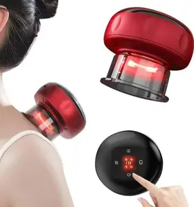 Electric Smart Heating Cupping Massager, 12 Gears Smart Vacuum Suction Body Massage Tool, Portable Rechargeable Massage Tool for Body Care