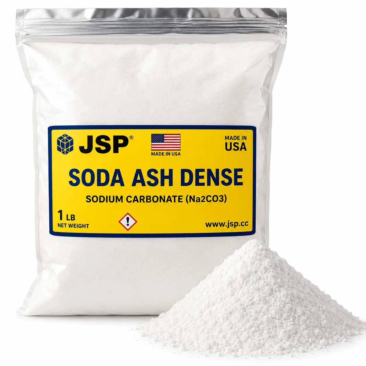 JSP Soda Ash Dense 1 lb Sodium Carbonate Na2CO3 Water Softener Tie Dye Cleaner