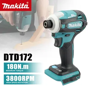 Makita DTD172 Brushless Electric Impact Drill, 18V Electric Screwdriver, Multifunctional Tool with Battery