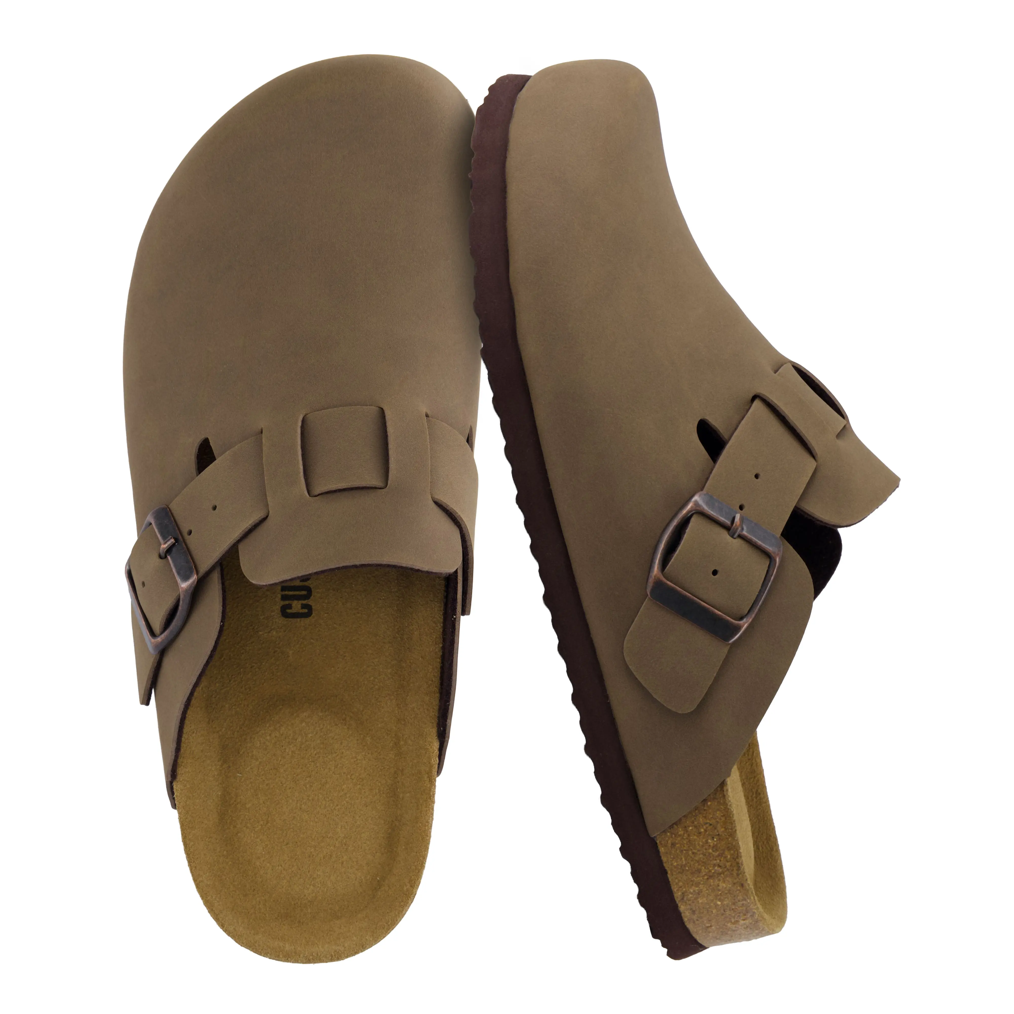 Cushionaire Hana Clogs For Women | Vegan Leather Slip On Potato Shoes With Cushioned Heel Cup and Cork Footbed | Classic Closed Toe Mule Design For Everyday Wear | Corduroy Clogs