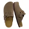 Cushionaire Hana Clogs For Women | Vegan Leather Slip On Potato Shoes With Cushioned Heel Cup and Cork Footbed | Classic Closed Toe Mule Design For Everyday Wear | Corduroy Clogs
