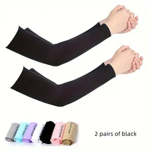 High-Elastic Nylon Ice Fabric Sun Protection Arm Sleeves - UV-Protective, High Elasticity for Driving, Fishing, Outdoor Sports (Sports & Outdoor Accessory)