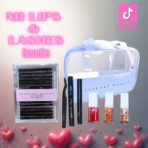 NB LIPS AND LASHES Bundle - Eyelash Extension for Makeup, lip oils lip care