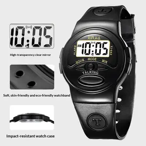 Voice-Activated Talking Watch for Seniors – Large Display, Alarm Function, Unisex, Ideal for Visually Impaired Users