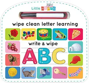 USED-Write & Wipe ABC - Children's Novelty Learning Board Book - Wipe Clean - Alphabet - Educational (Wipe Clean First Skills Learning Series: Includes Dry-Erase Marker) by Little Hippo Books (Unknown)