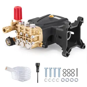 fathersdaygift VEVOR Pressure Washer Pump, 1 Shaft Horizontal Triplex Plunger, 4000 PSI, 4.0GPM, Replacement Power Washer Pumps Kit with Hardware, Compatible with Simpson MorFlex 40224, 40225, 40226, Santoprene
