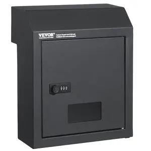 VEVOR Through The Door Key Drop Box, Heavy Duty Steel Through the Door Mailbox with 12 Combination Lock, Mail Drop Box, BlackVEVOR Super Brand Day