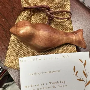 Comfort Birds Hand-Carved Wooden Birds - Exotic Hardwood Sculptures for Shelves & Rustic Decor - Artisan-Made Christmas Gifts