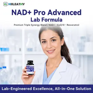 HIILEATHY NAD+ PRO MAX | 300mg Premium Nutrient Blend with NAD+, CoQ10 & Resveratrol | Made in USA