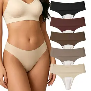 5-Pack Women's Seamless G-String Thongs, camel toe coverage, no awkward bulging, versatile & comfy fit, machine washable. Ideal for workout, gym, yoga, running and daily active wear, perfect to pair with leggings & sports pants.