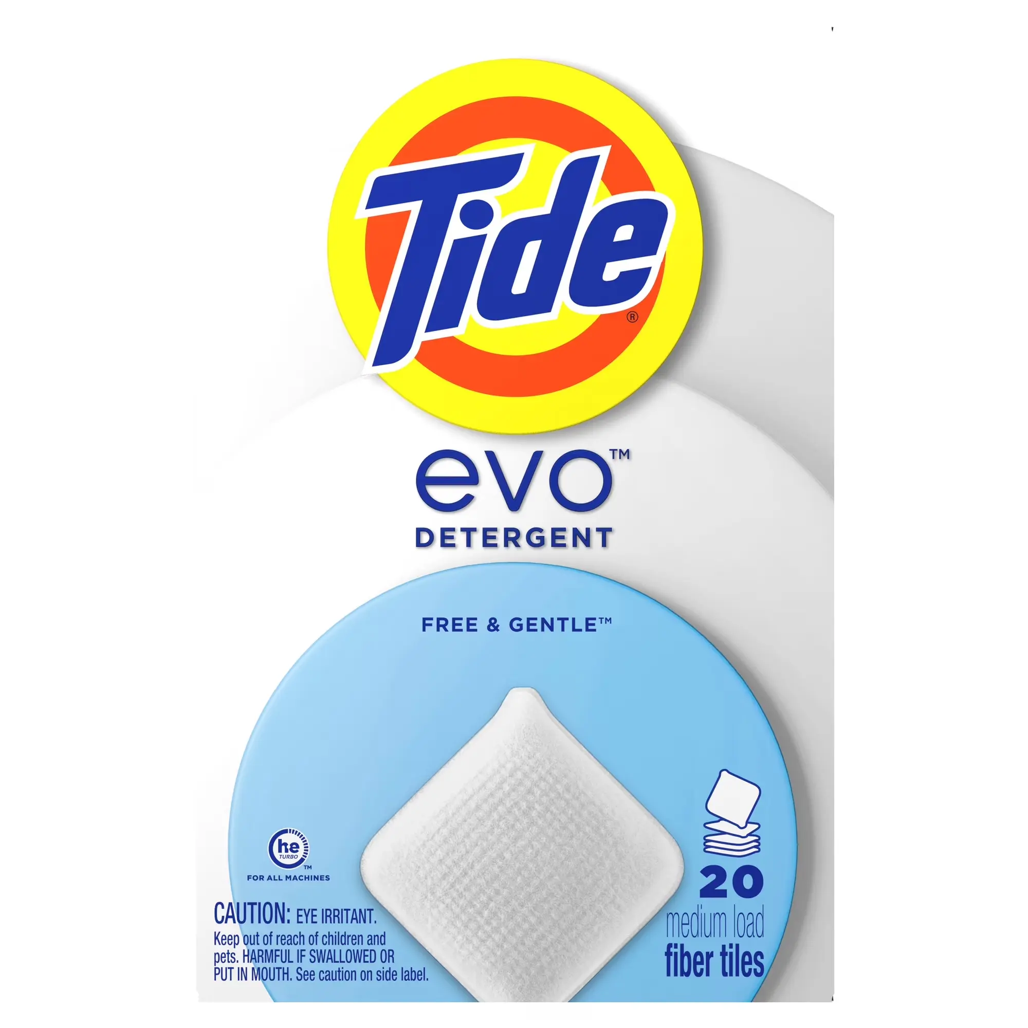 Laundry Detergent Tiles, Free & Gentle Hypoallergenic Unscented, 40 Count