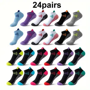 6/12/24 Pairs Men's Women's Sports Socks Outdoor Anti slip Running Socks Low cut Socks