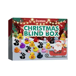 Christmas Rubber Duck Advent Calendar Christmas Rubber Duck Toy Blind Box 24 Grids Creative Toy