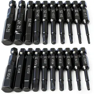 Hex  Allen Wrench Drill Bit Set (10pc Metric & 10 count SAE),  Allen Wrench Drill Bits, Upgraded 1/4" Quick Release Shank  Hex Bit Set -  for Ikea Type Furniture