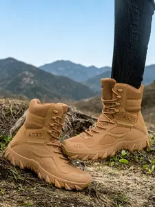 Men's High-Top Sports Boots, Large Size Outdoor Hiking Tactical Boots, Training Military Shoes, Fashionable Climbing Shoes, Durable Outdoor Trekking, Combat Hiking Boots