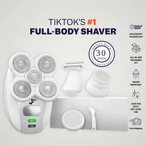 Freebird FlexSeries Women's Electric Body Groomer Shaver - Cordless Rechargeable Stainless Steel Bikini Razor, Waterproof, Skin-Safe Beauty Product for Clean Shave Selfcare, Ideal Women's Gift