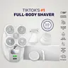 Freebird FlexSeries Women’s Electric Body Hair Shaver & Groomer – Cordless Portable Shaver with 5-Blade Stainless Steel Head, Precision Trimmer, Grooming Attachments, 90-Minute Rechargeable Battery, Charging Cable for All Body Areas, Bikini Line Care