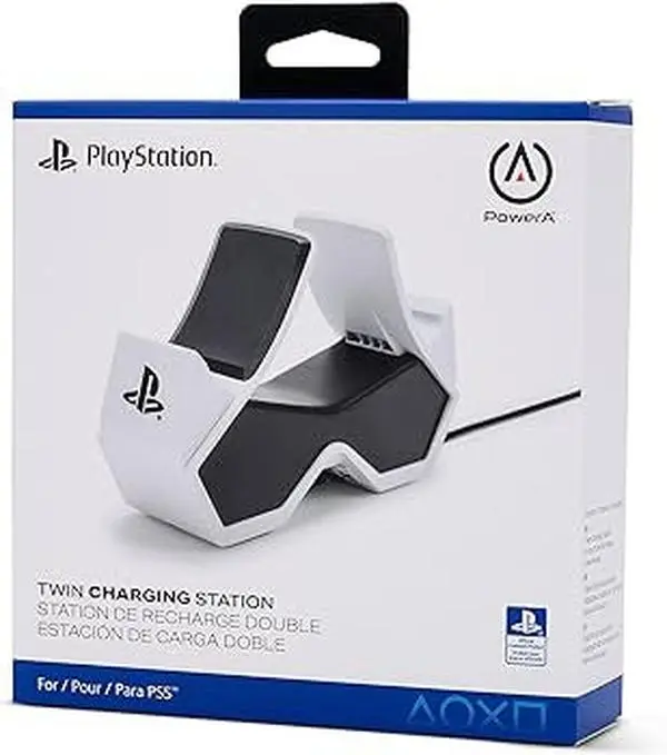 PowerA Dual Wireless Charging Dock for PS5 Controllers, Elegant Console Accessories