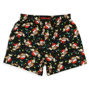 Gremlins Movie Boxer Shorts Men's Gizmo Christmas Lights Santa Hat Underwear