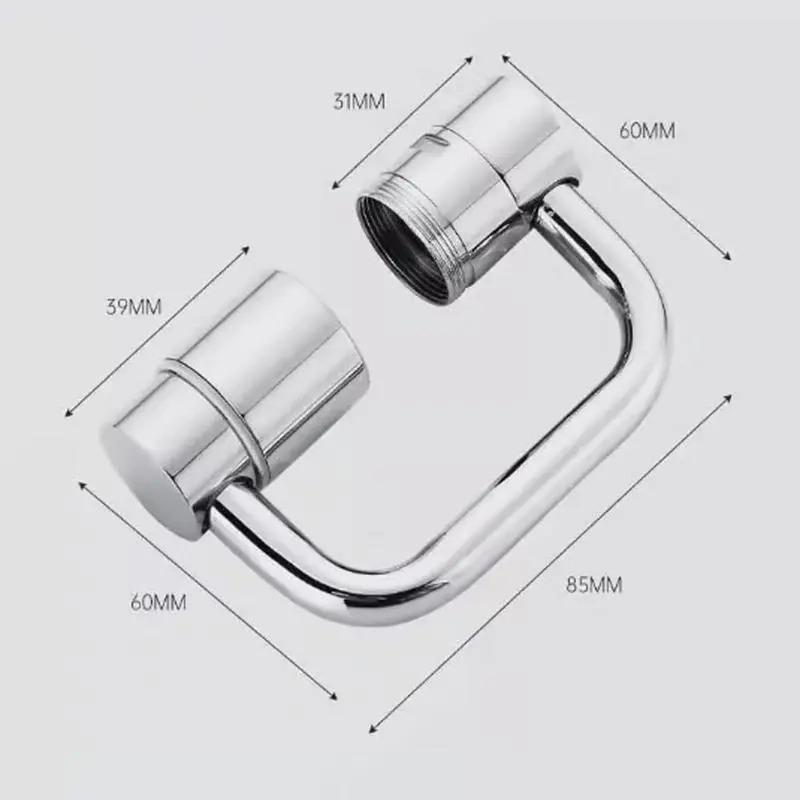 2PACK Premium 1080° Faucet Extender | Leak-Proof Swivel Faucet Aerator | 2 Modes Splash Proof | Easy Install Kitchen & Bathroom Faucet Upgrade