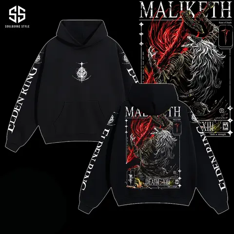 [Soulsborne Style] Vintage Maliketh the Black Blade - Elden Ring Unisex Hoodie, Soulsborne Gaming Apparel, Game Shirt, Video Game Clothes, Boy Merch, Gift For Him, Gift For Her, Soulslike Streetwear Breathable Cotton