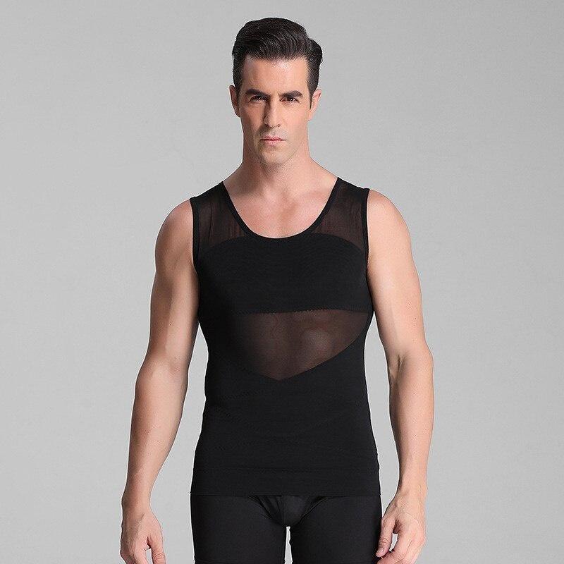 Chest Compression Vest Men Gynecomastia Body Shaper Sleeveless Posture Corrector  Waist Control Tummy Trimmer Tops
