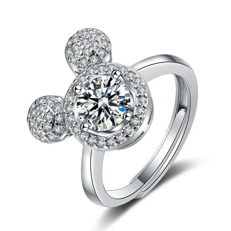 Disney Mickey Mouse Ring, Chic Character Finger Ornament For Social Gatherings And Fashion Layering