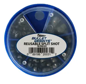 Bullet Weights Reusable Split Shot Selector 78 pc