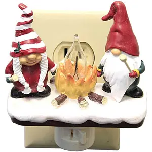 134191  Campfire Night Light, Flicker Bulb, Swivel Plug-in, 5.25-inch Height,  and Plastic