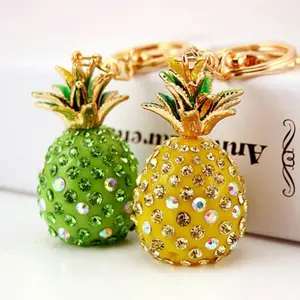 Pineapple Rhinestone Keychain